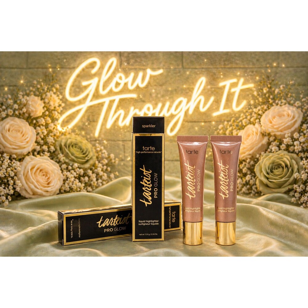 2x Tarte Tarteist Pro Glow Liquid Highlighter 0.56 oz - Sparkler - NEW